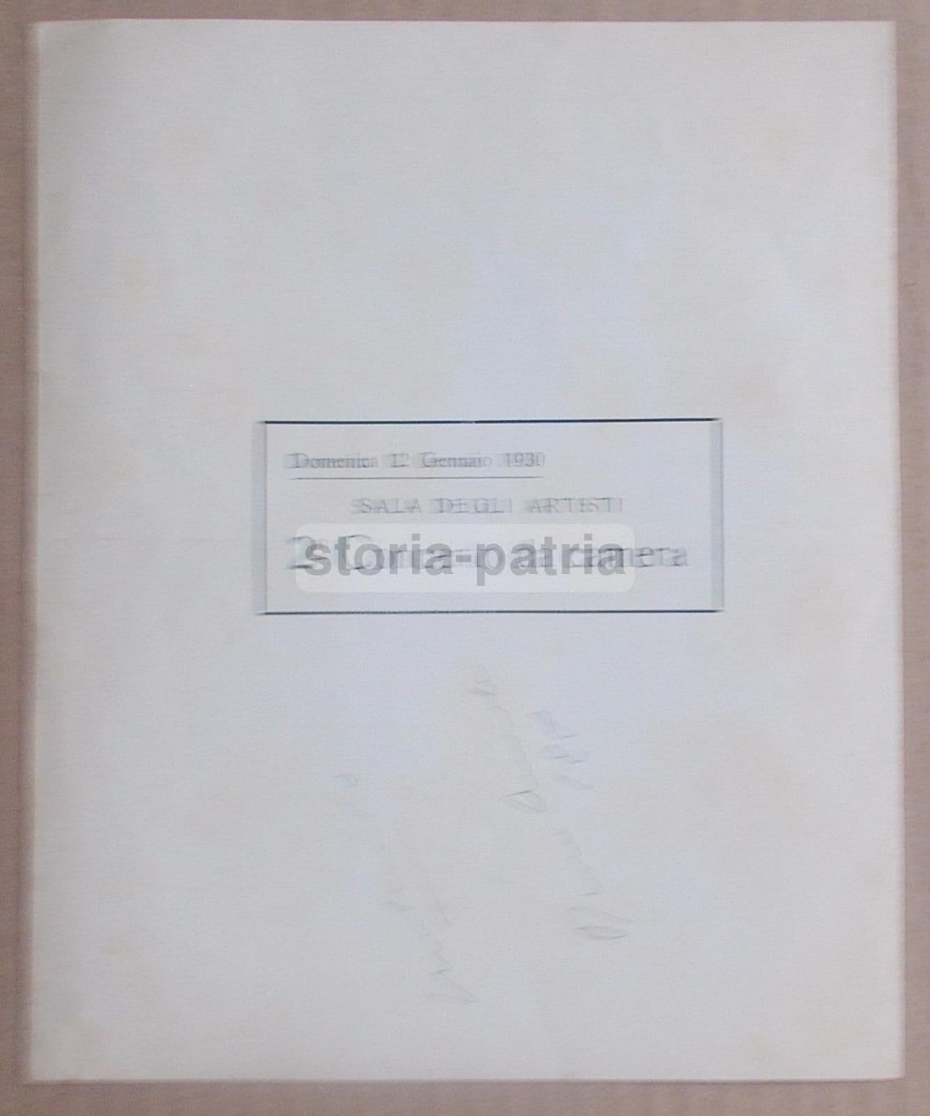 Programma Concerto Quartetto Brosa, Napoli 1929, Associazione Scarlatti
