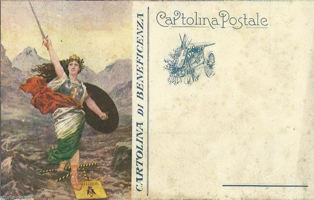 Per La Vittoria Dell'Italia: Cartolina Musicale Irredentista Lusini Favata, Primo '900