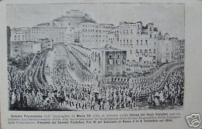 Napoli Antica Processione Immacolata Concezione Chiesa Gesù Vecchio