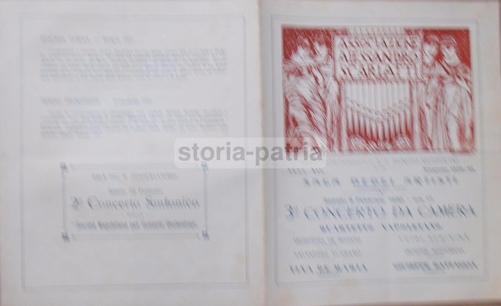 Programma Concerto Associazione Scarlatti Napoli 1930