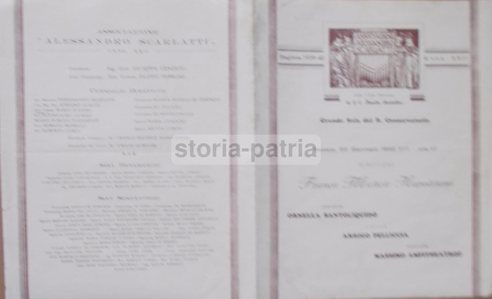 Programma Concerti Associazione Scarlatti, Napoli 1940, Santoliquido