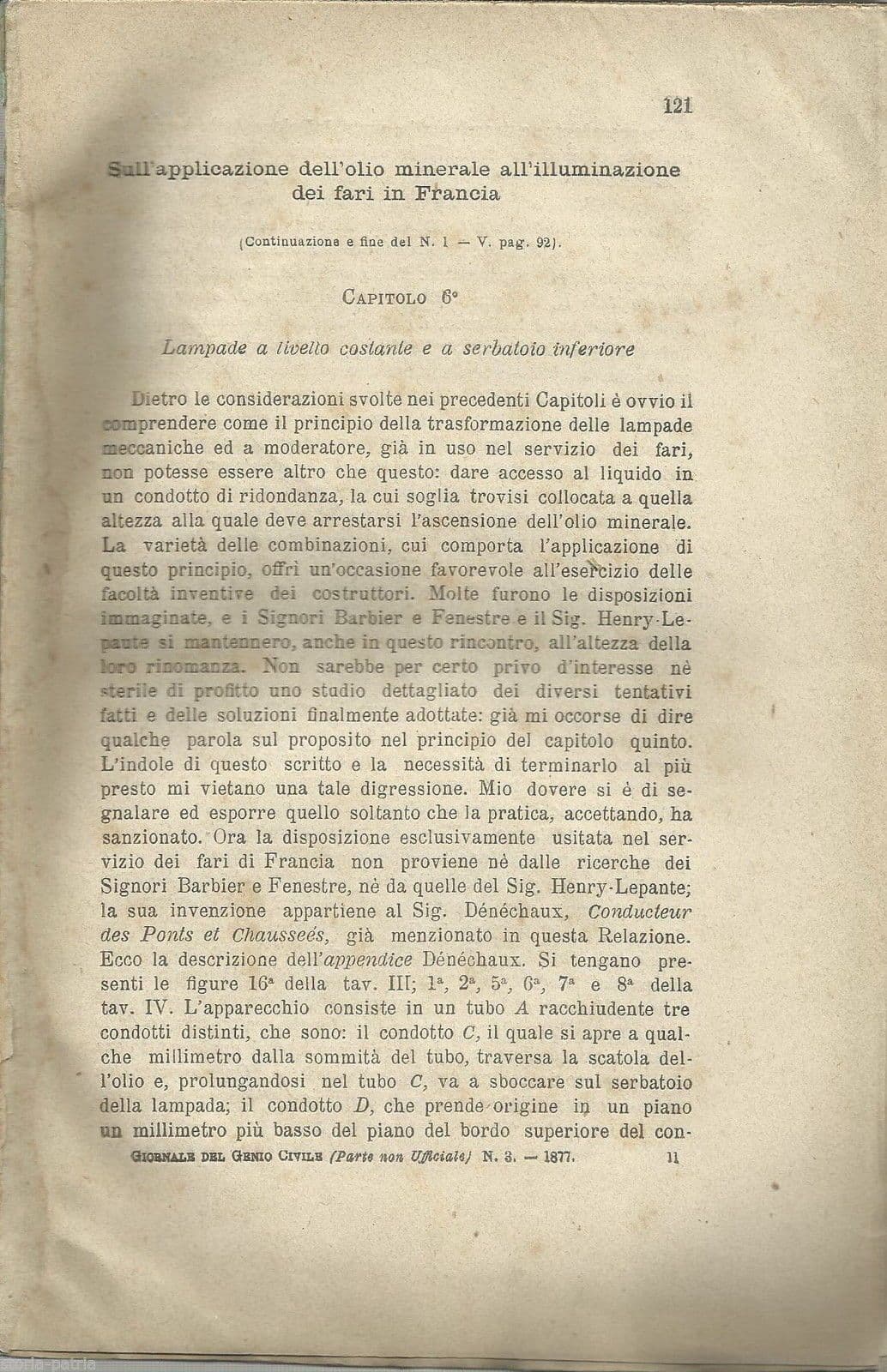 Giornale Del Genio Civile 1877: Fari, Ferrovia San Gottardo, Mosa