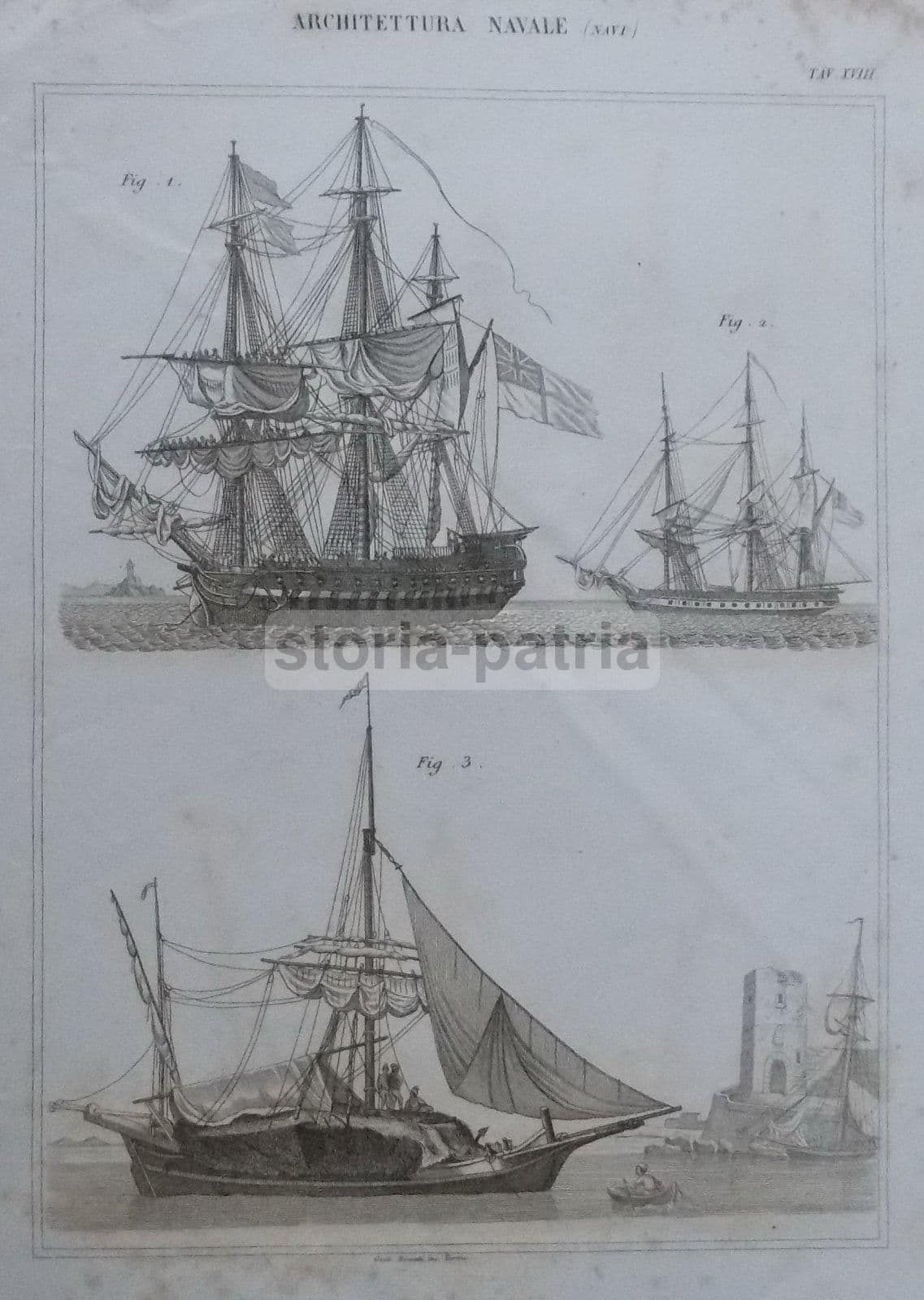 Incisioni Antiche Di Navi E Velieri Di Gaetano Bonatti