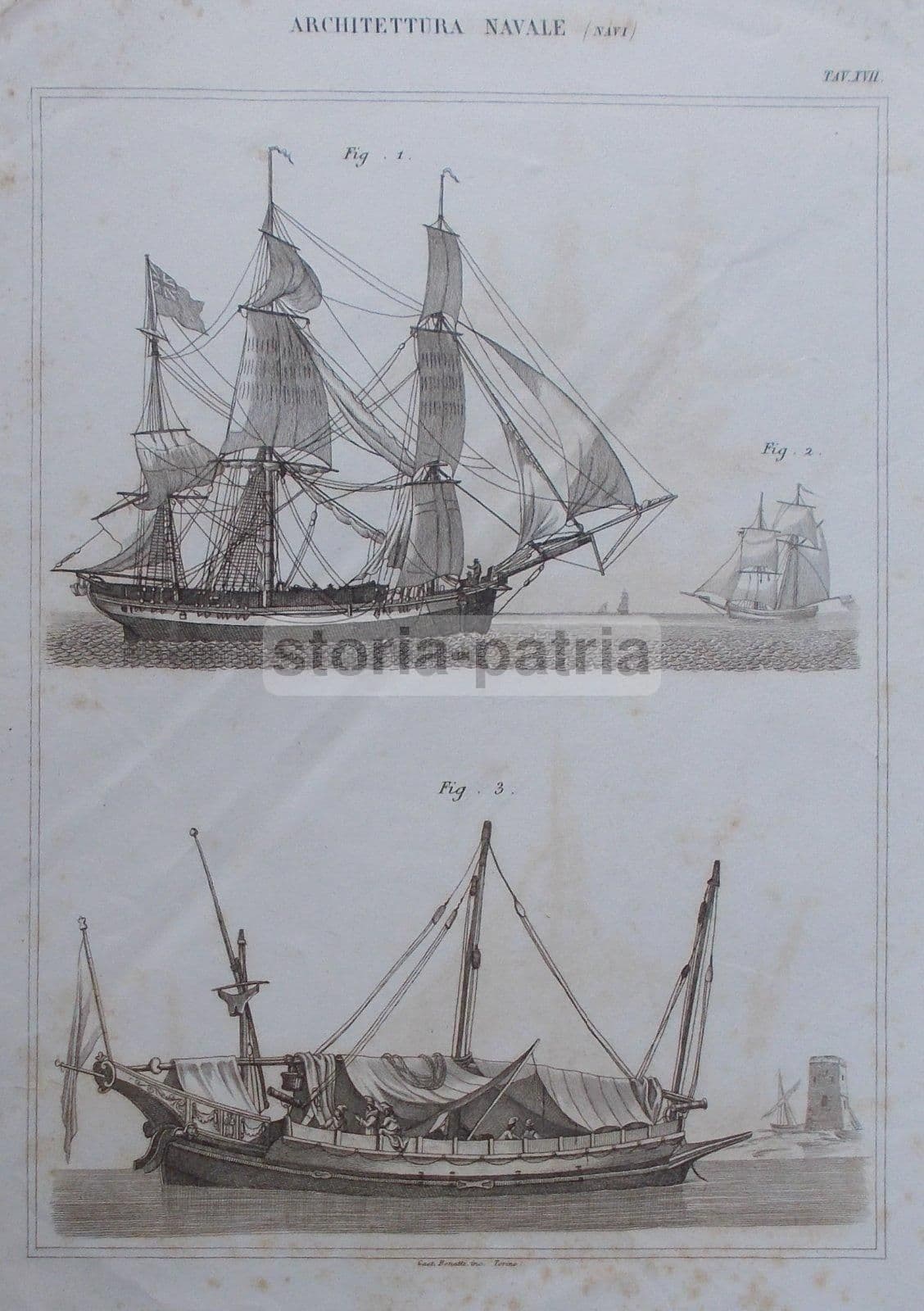 Incisioni Antiche Di Navi E Velieri Di Gaetano Bonatti