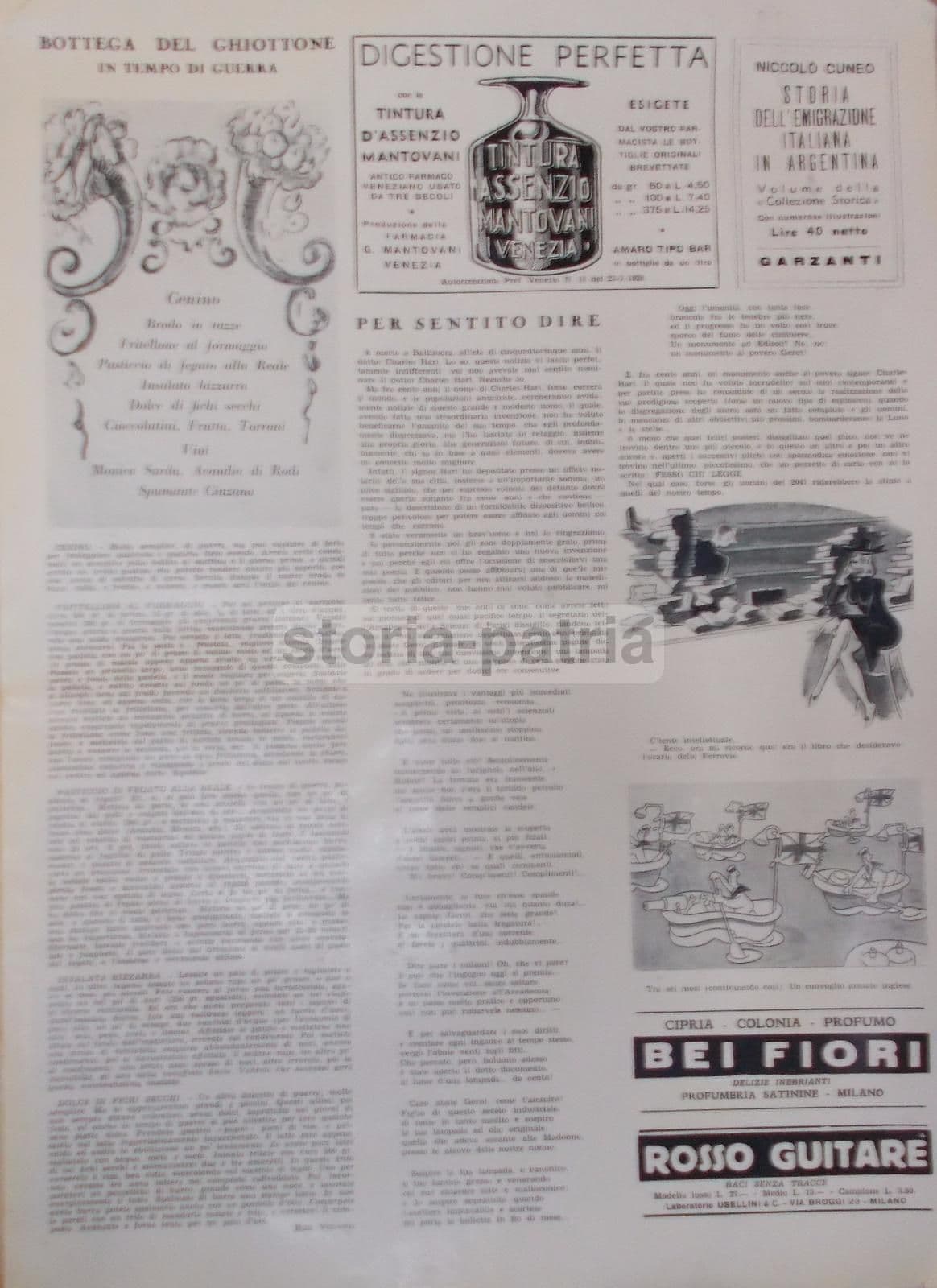 Stampa Pubblicitaria Rolex 1941, Bonfanti Con Clessidra