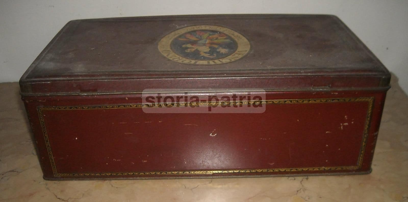 Scatola Pubblicitaria Venchi Torino In Latta Cromolitografata, Anni '30