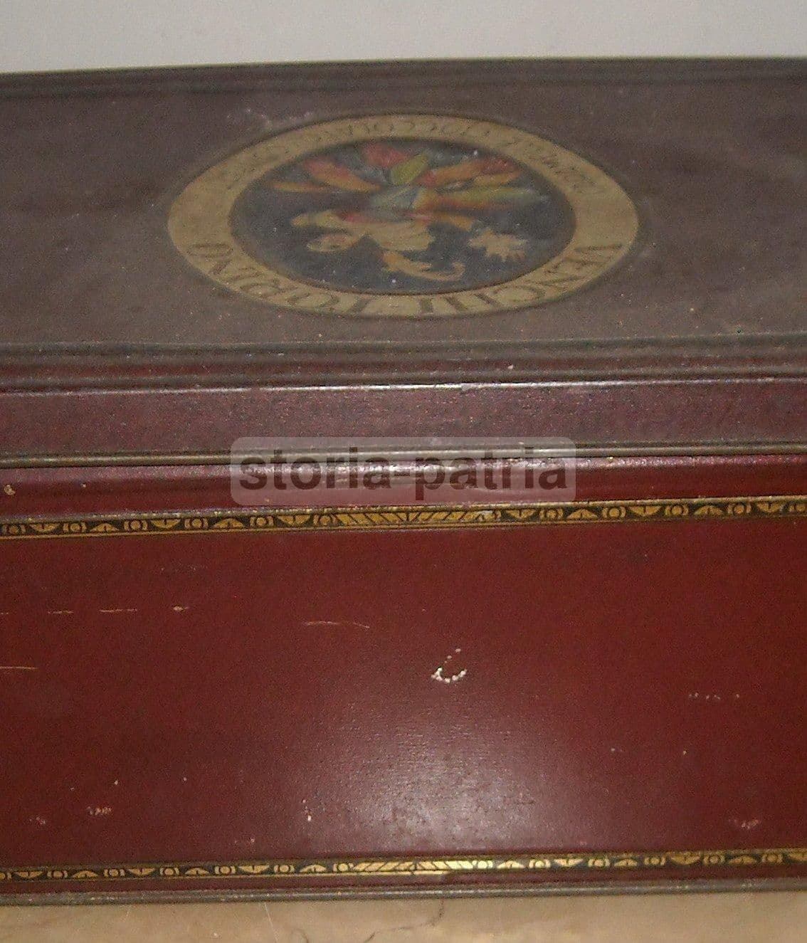 Scatola Pubblicitaria Venchi Torino In Latta Cromolitografata, Anni '30