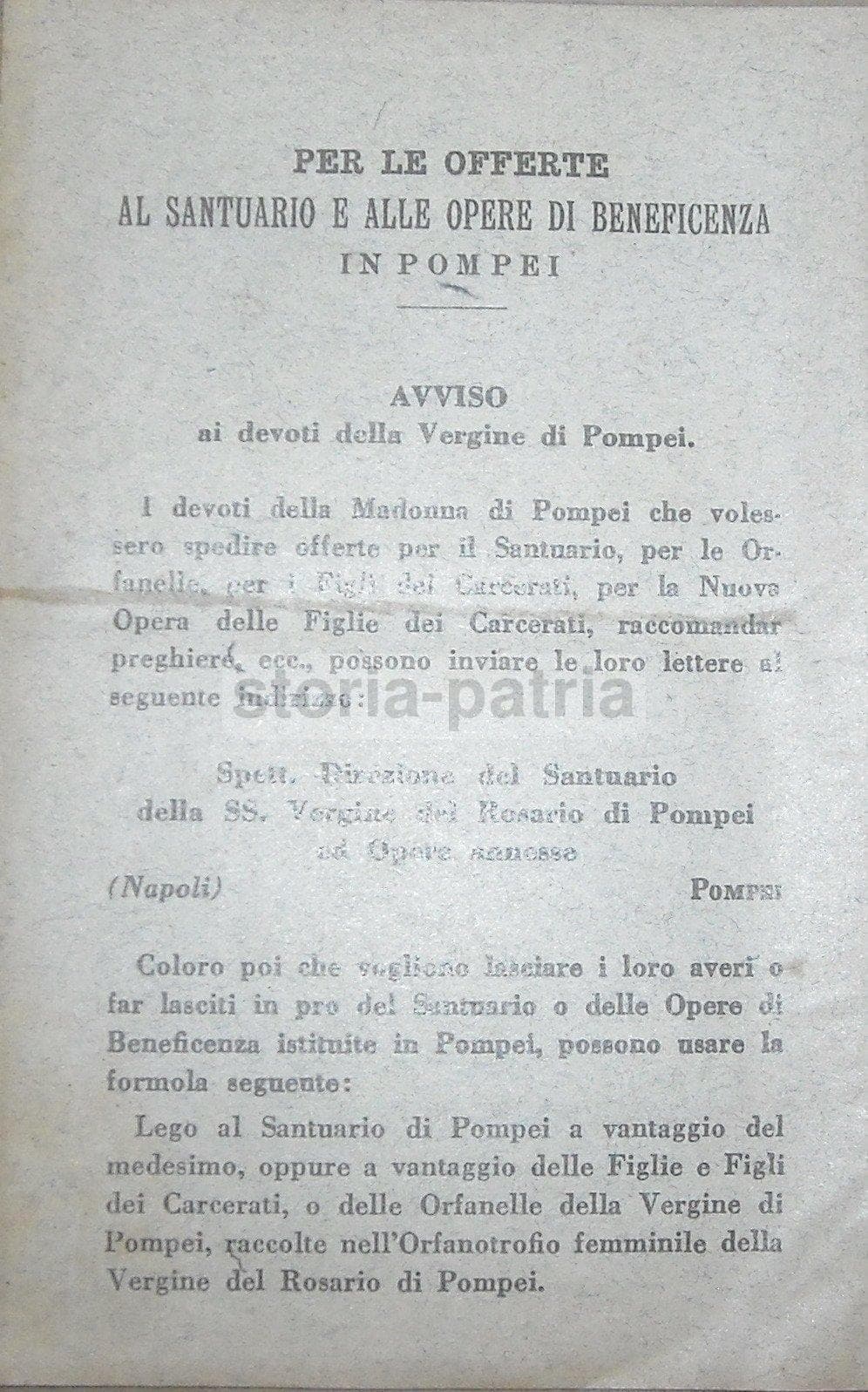 Supplica Regina Rosario Pompei Bartolo Longo 1933 Illustrata