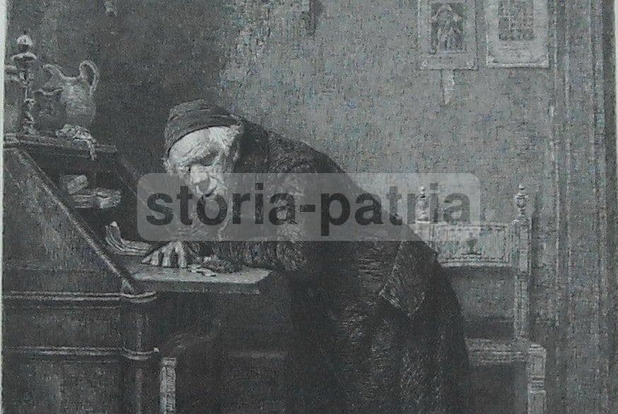 Incisione Originale Antonio Piccinni L'Avaro 1878 Trani Puglia