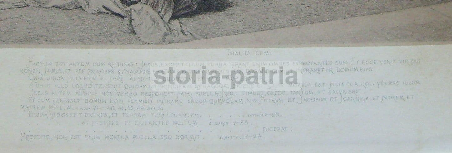 Incisione Originale Antonio Piccinni Thalita Cumi 1874 Morelli