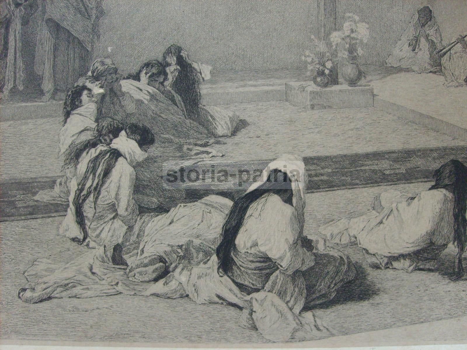 Incisione Originale Antonio Piccinni Thalita Cumi 1874 Morelli