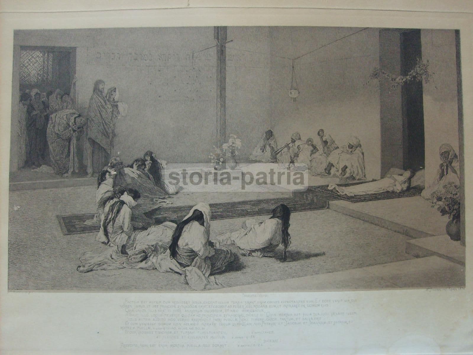 Incisione Originale Antonio Piccinni Thalita Cumi 1874 Morelli