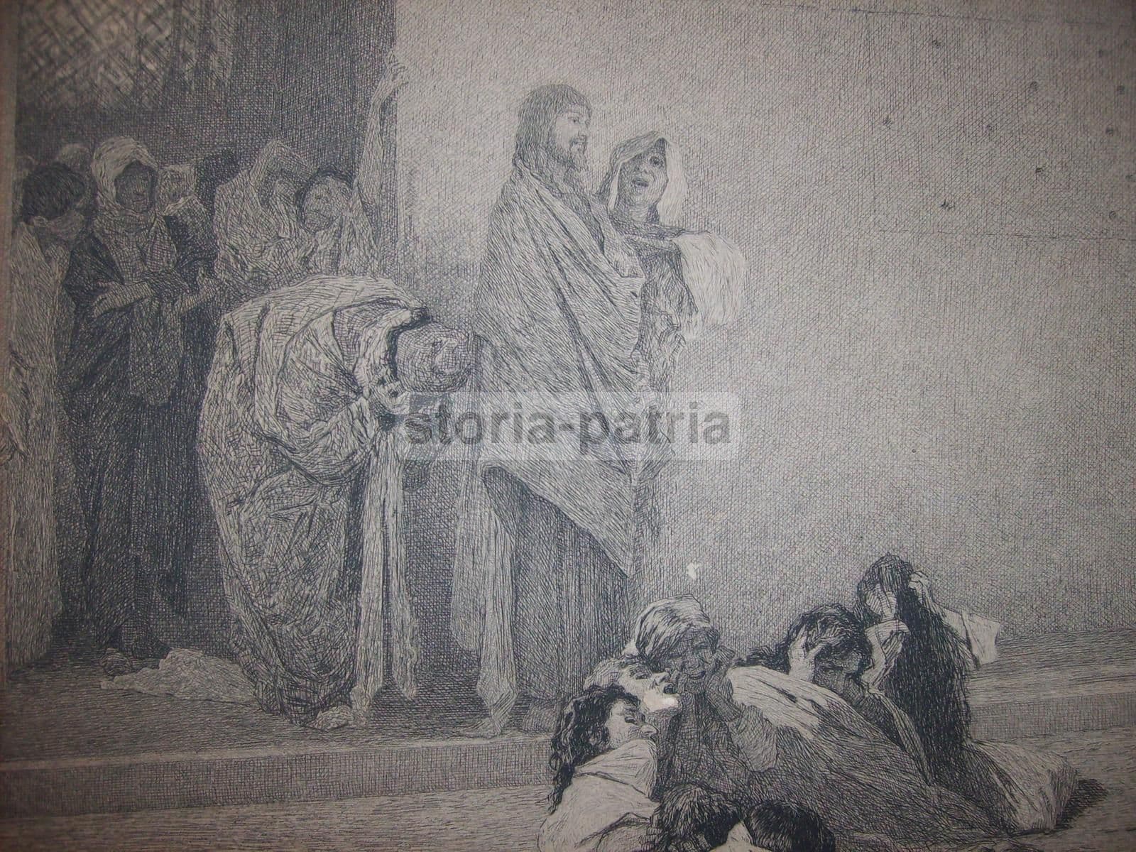 Incisione Originale Antonio Piccinni Thalita Cumi 1874 Morelli