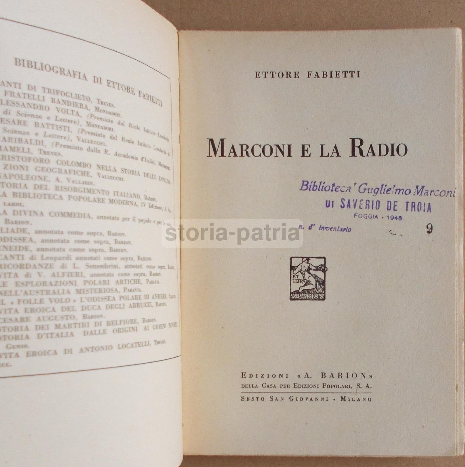 Marconi E La Radio Di Ettore Fabietti (1938)
