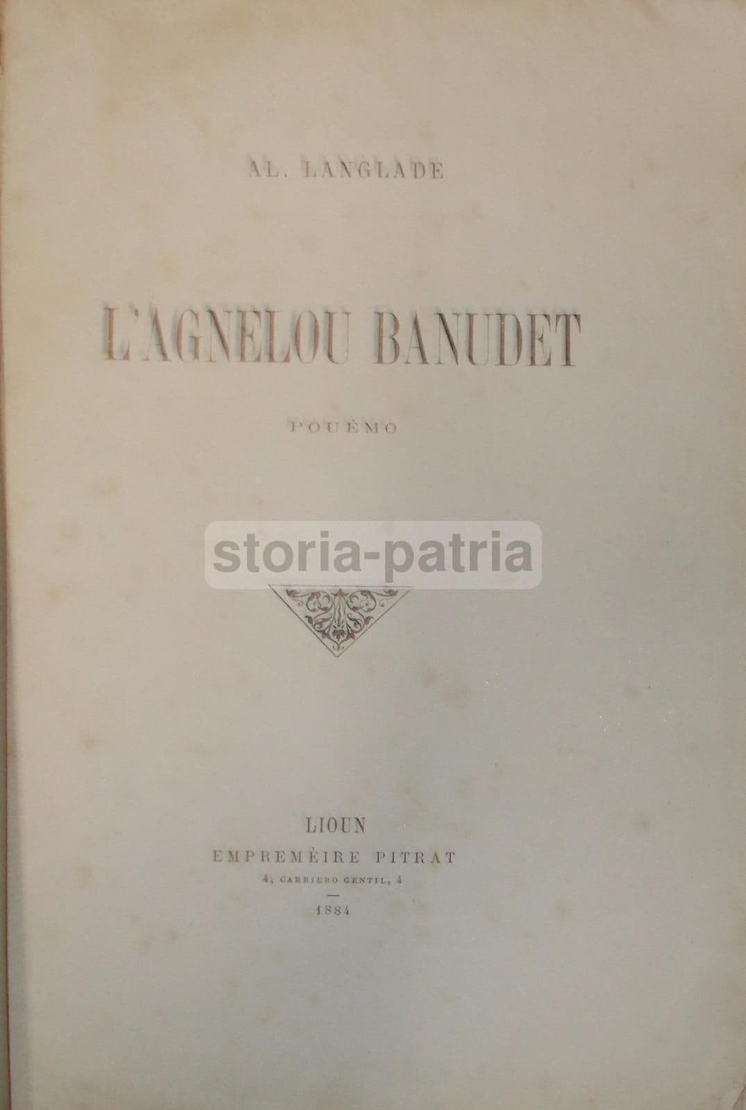 L'Agnelou Banudet Di Alexandre Langlade, Edizione Rara 1884