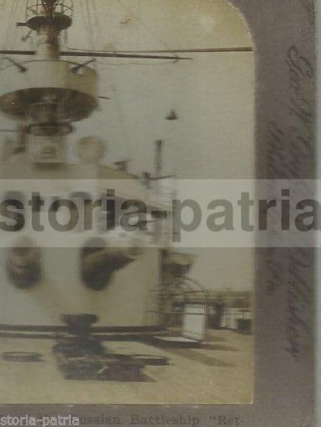 Fotografia Stereo Della Corazzata Russa Retvizan, Griffith & Griffith, 1904