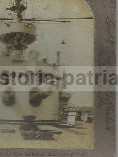 Fotografia Stereo Della Corazzata Russa Retvizan, Griffith & Griffith, 1904