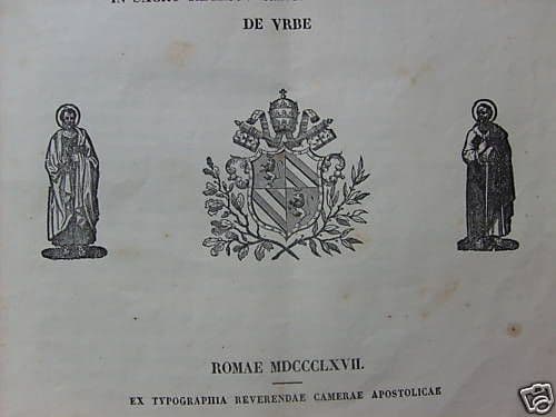 Bolla Di Canonizzazione Di San Leonardo Da Porto Maurizio, 1867