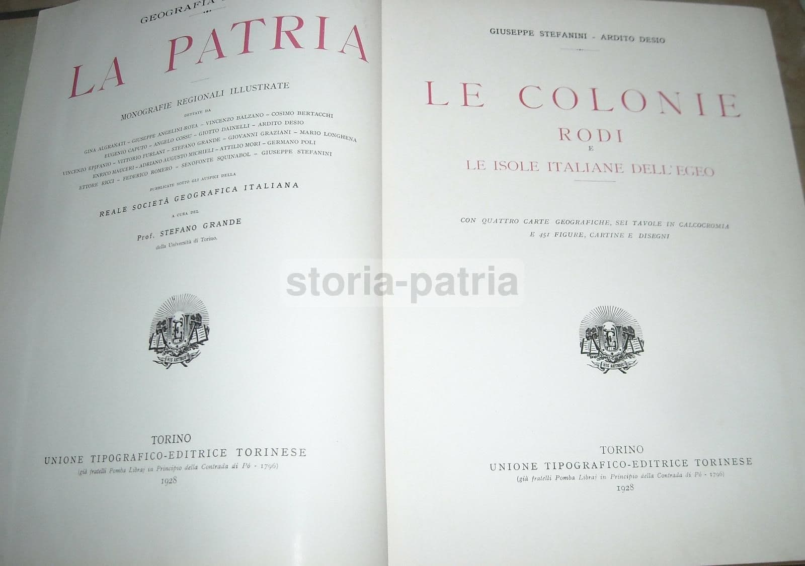 Le Colonie: Rodi E Le Isole Italiane Dell'Egeo (1928) Stefanini E Desio