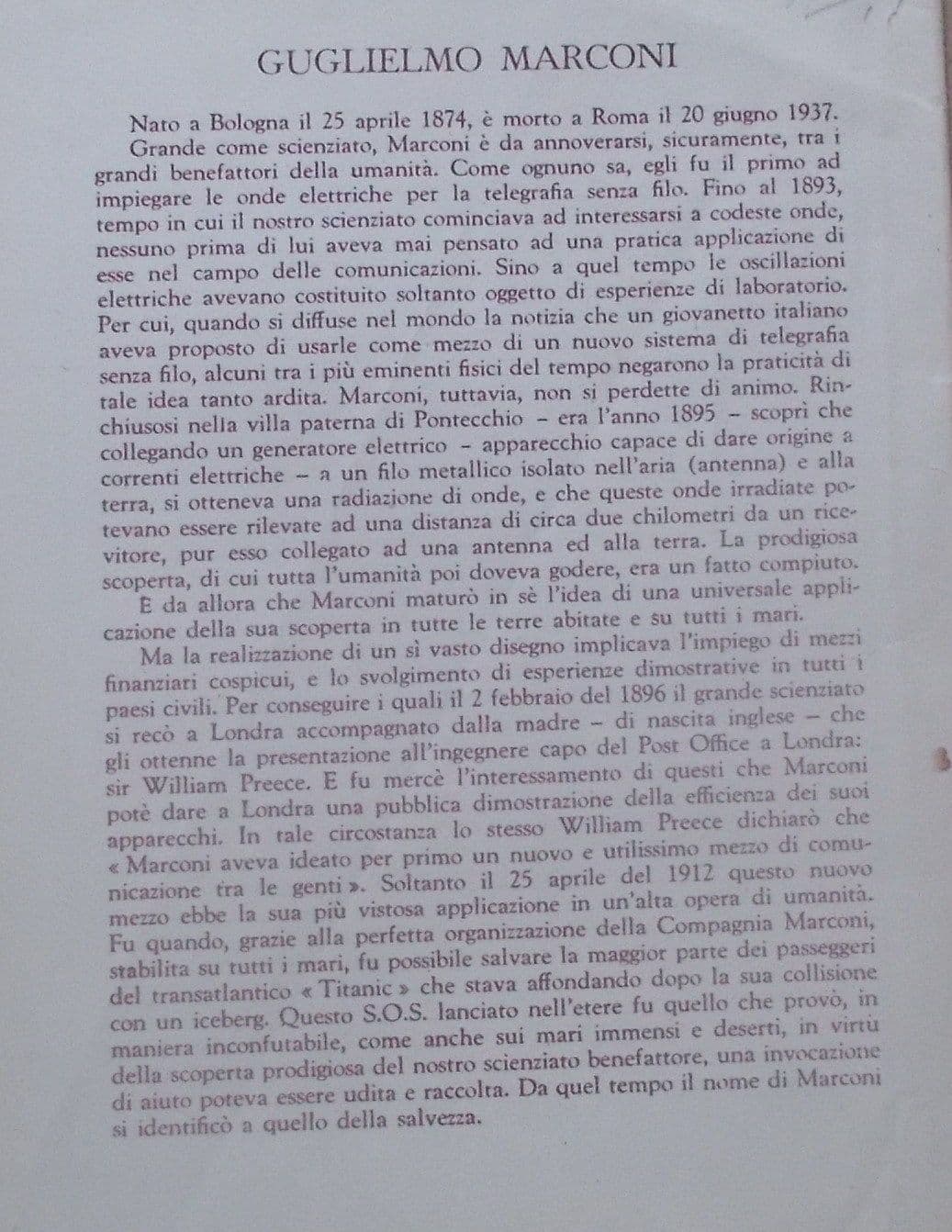 Quaderno Scolastico Guglielmo Marconi, Anni '30, Telegrafia, Romagna