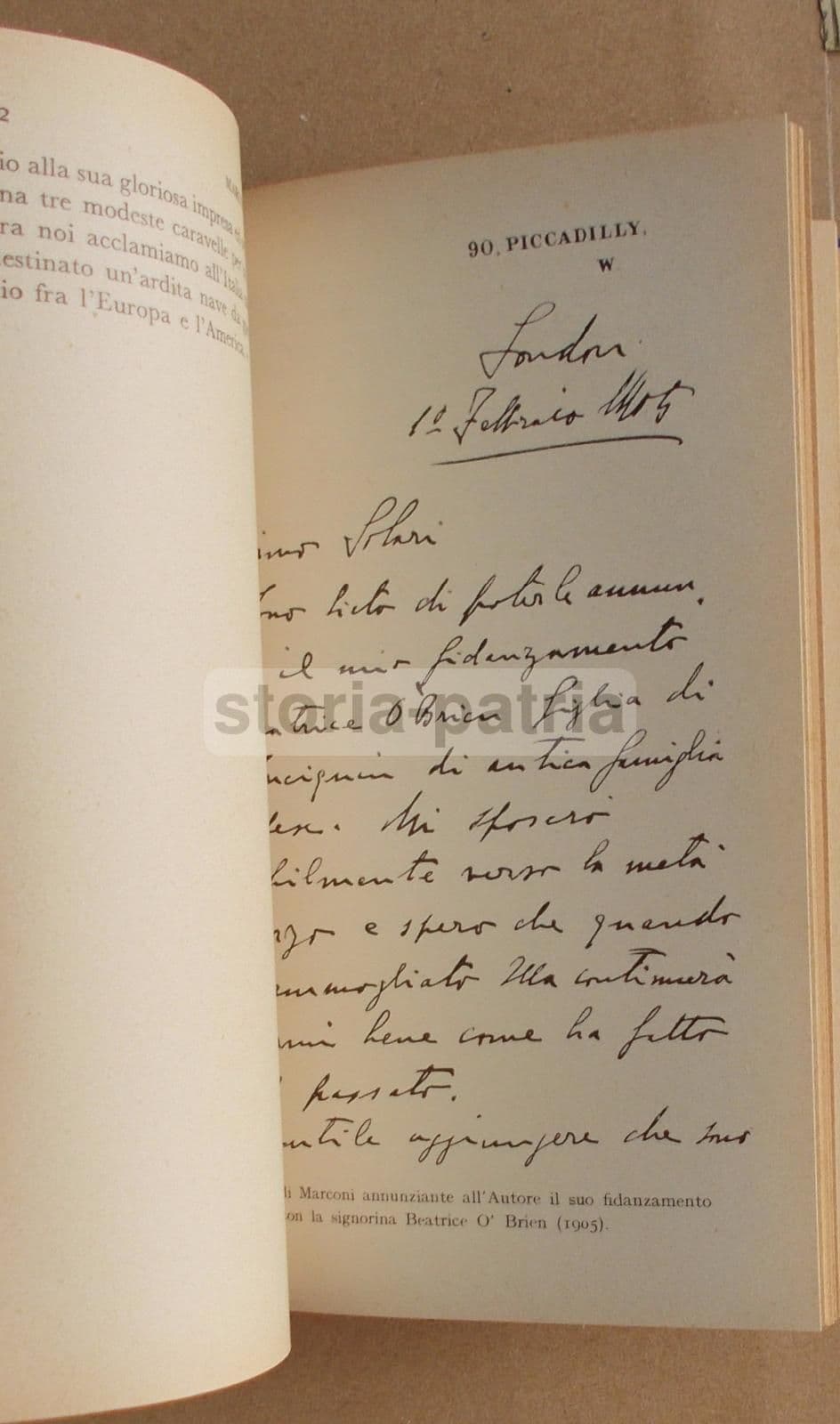 Marconi Nell'Intimità E Nel Lavoro Di Luigi Solari, Mondadori, 1940