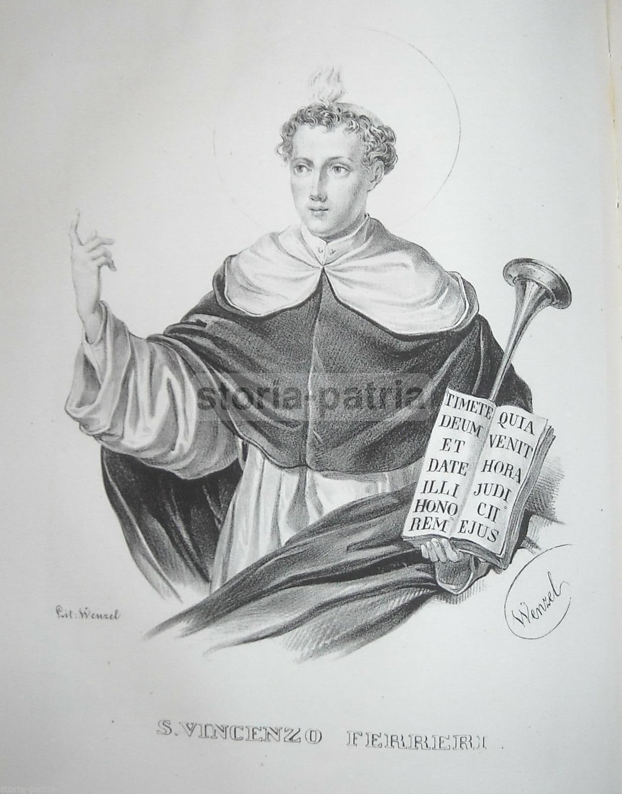 Litografia San Vincenzo Ferreri, Wenzel, Napoli, 1840 Circa