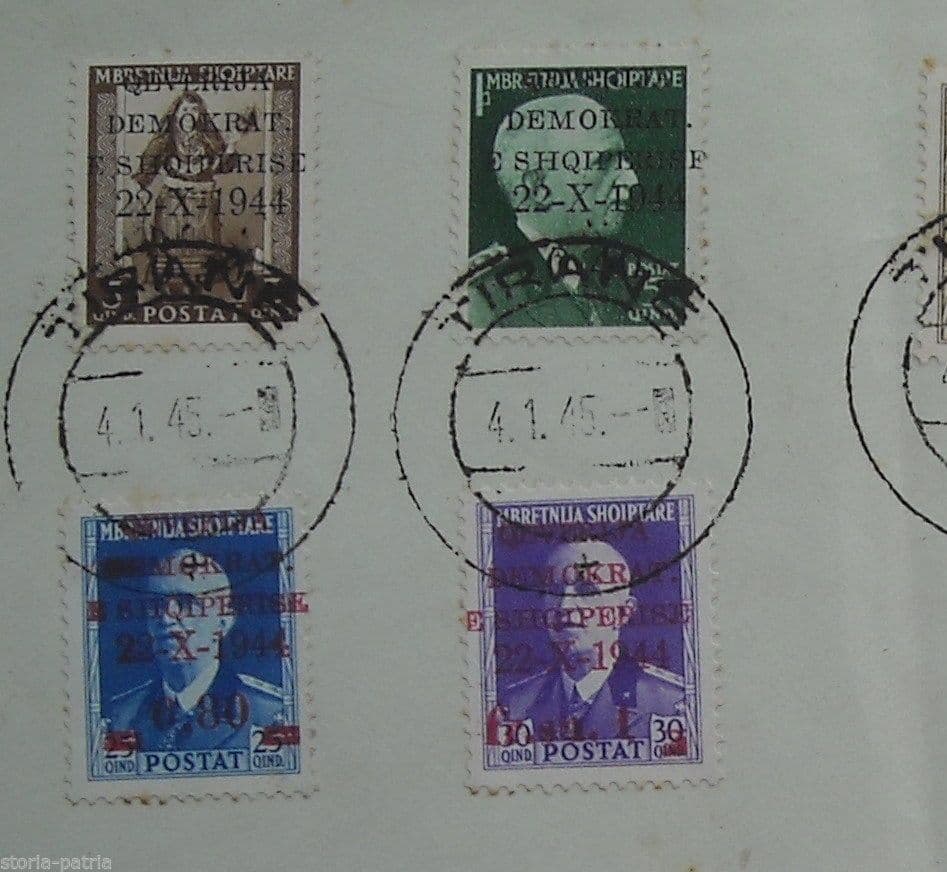 Busta Filatelica Albania Tirana 1945 Casa Savoia Fascio Littorio