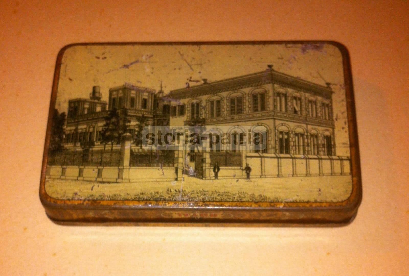 Scatola In Latta Per Sigarette Nestor Gianaclis Cairo Bruxelles, 1920 Circa