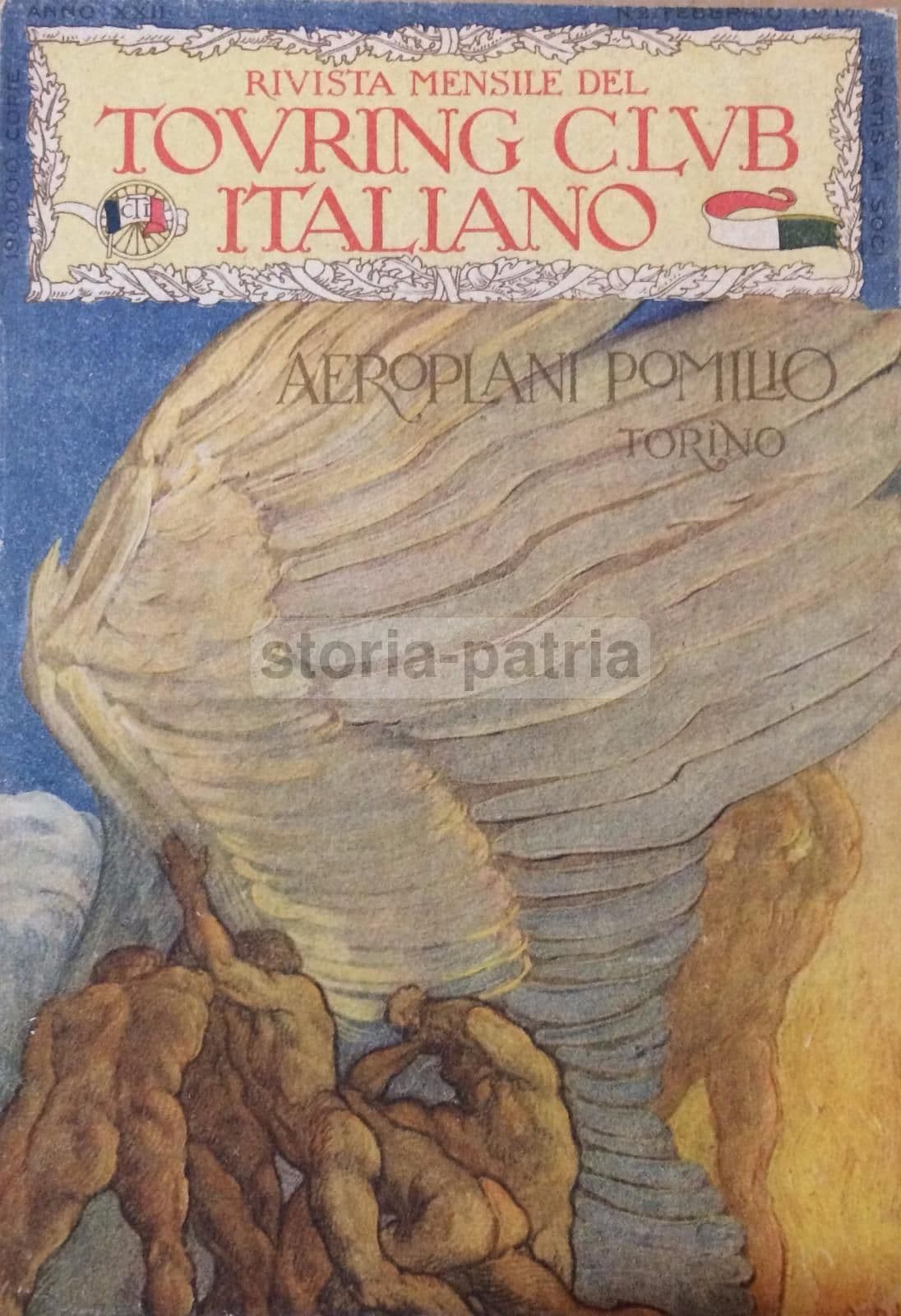 Pubblicità Aeroplani Pomilio Torino E Fanali Tudor Ciclo 1900