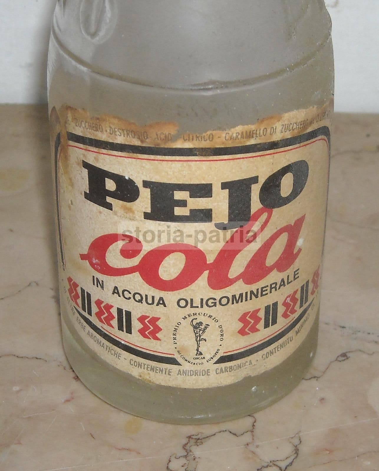 Bottiglia Vintage Pejo Cola Acqua Minerale Anni '60 Trentino