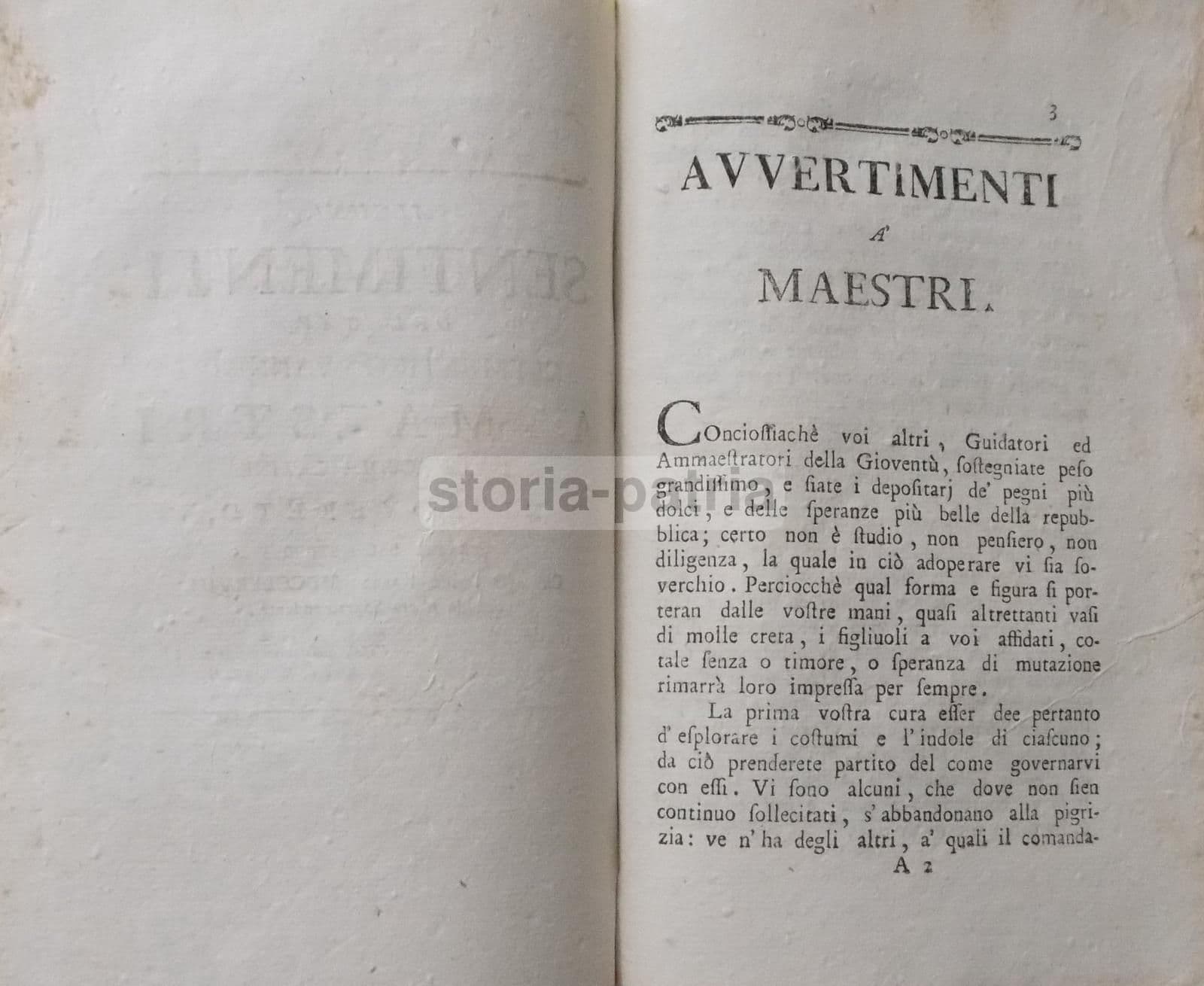 Clementino Vannetti: Alcuni Sentimenti Ai Maestri Delle Scuole Latine Di Rovereto