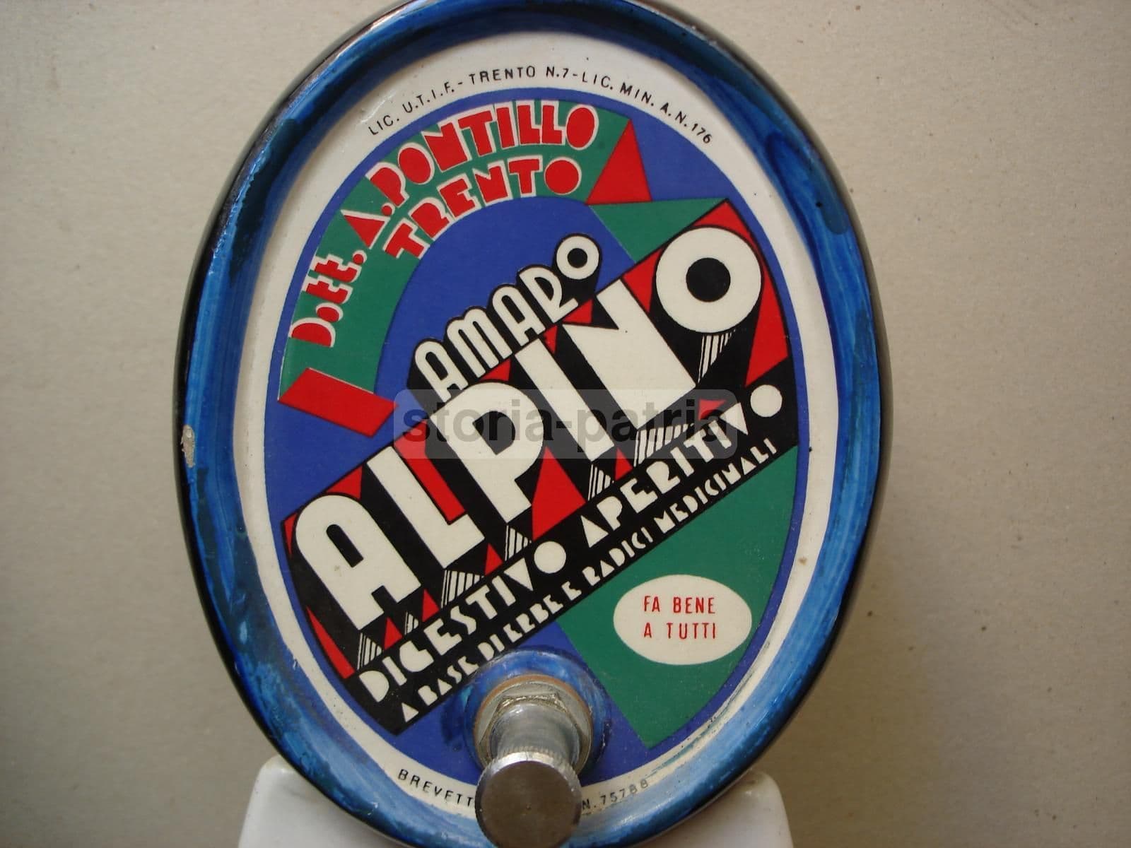 Botte In Ceramica Amaro Alpino Pontillo Trento Anni '30 '40 Futurista