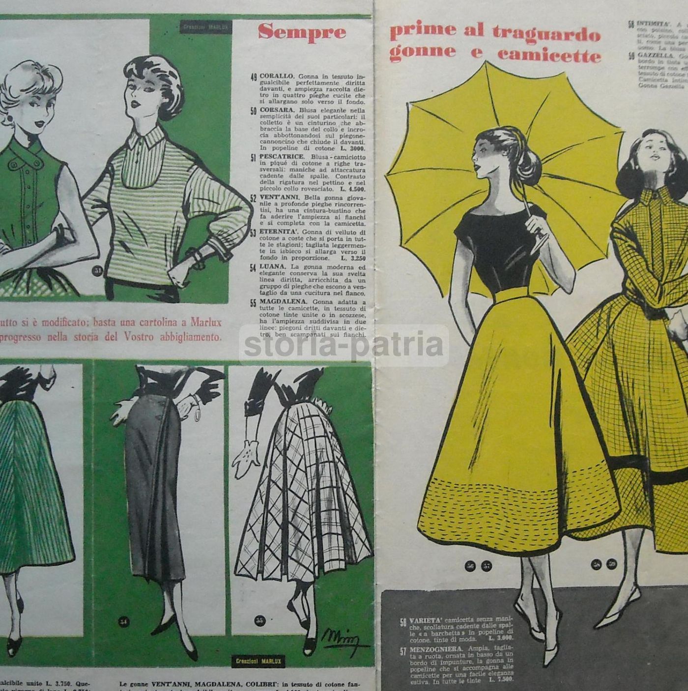 Catalogo Marlux Abbigliamento Femminile Milano 1953
