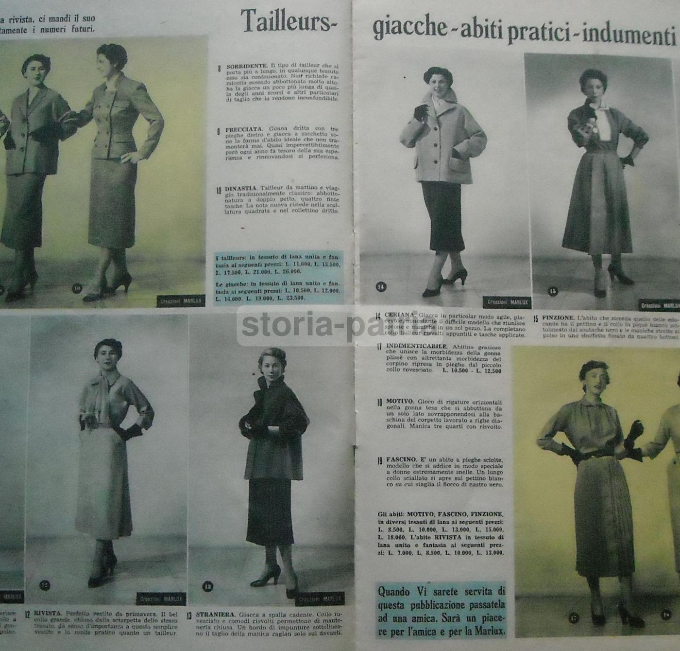 Catalogo Marlux Abbigliamento Femminile Milano 1953