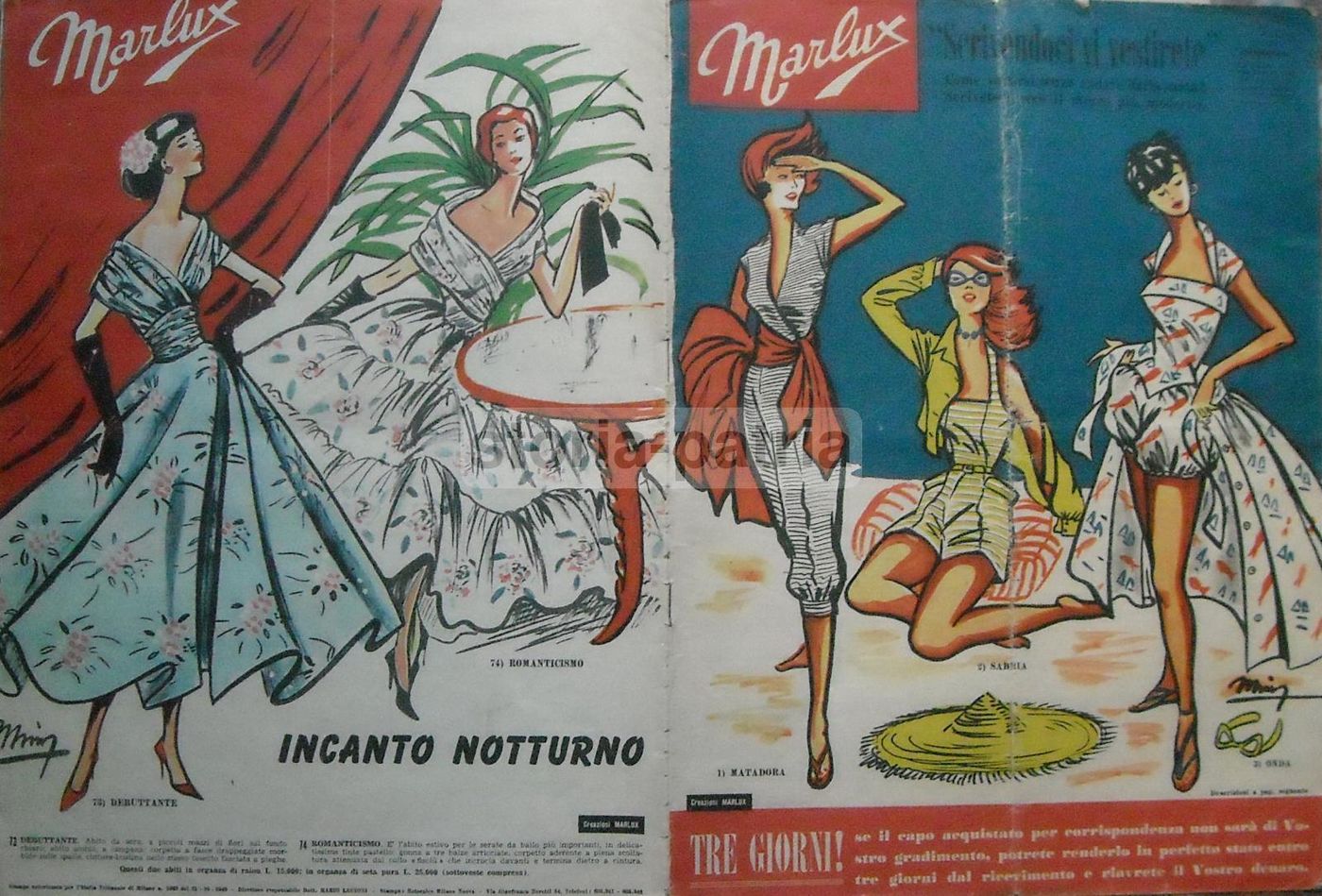 Catalogo Marlux Abbigliamento Femminile Milano 1953