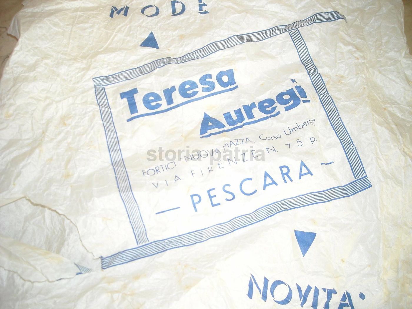 Incarto Pubblicitario Teresa Auregi Pescara Moda Anni '30 '50