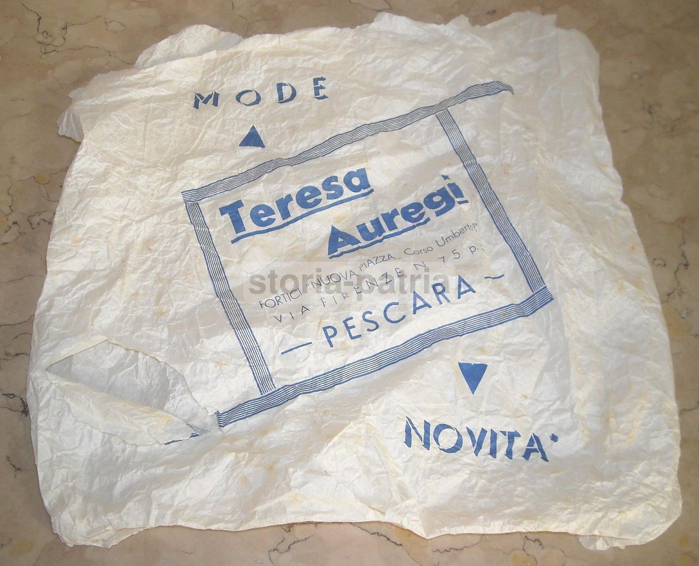 Incarto Pubblicitario Teresa Auregi Pescara Moda Anni '30 '50