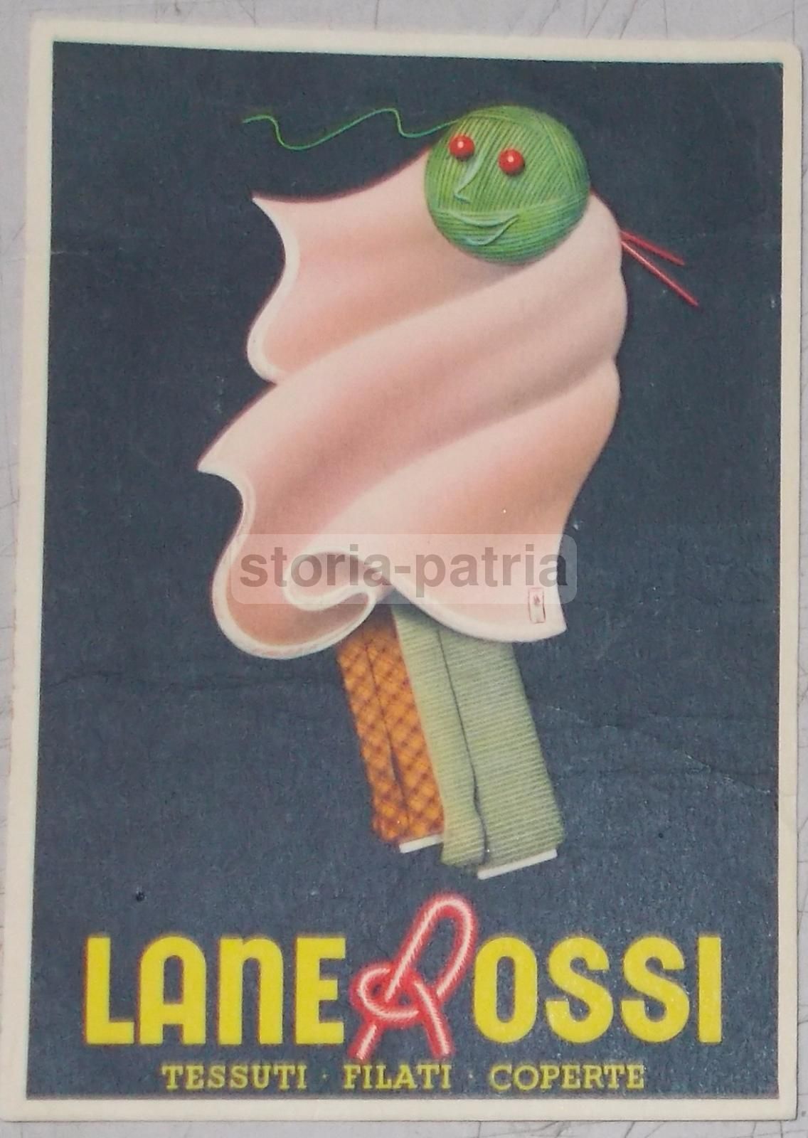 Cartolina Pubblicitaria Lane Rossi, Anni '40