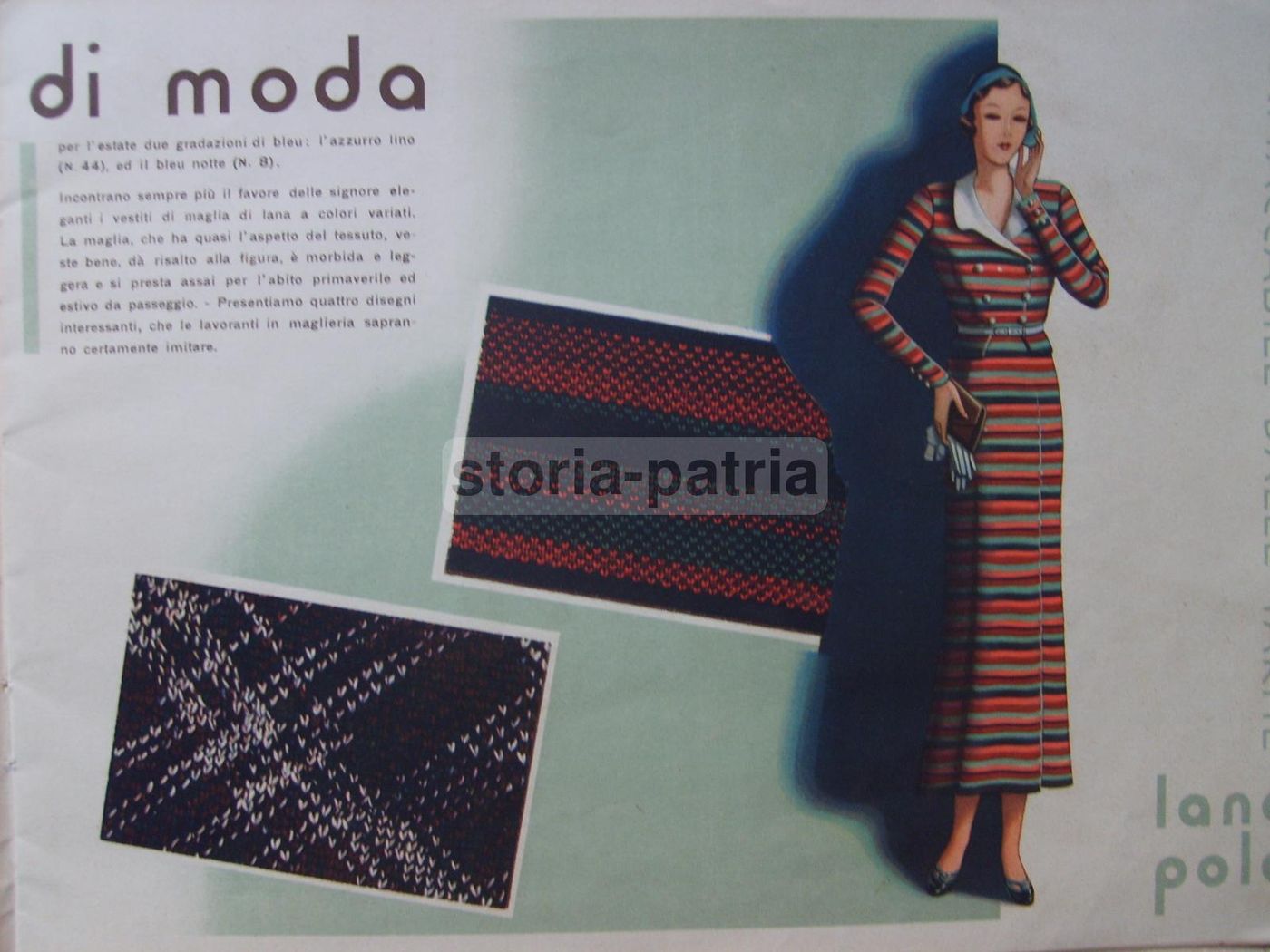 Catalogo Lanificio Marzotto Valdagno Estate 1932 Lana Polo