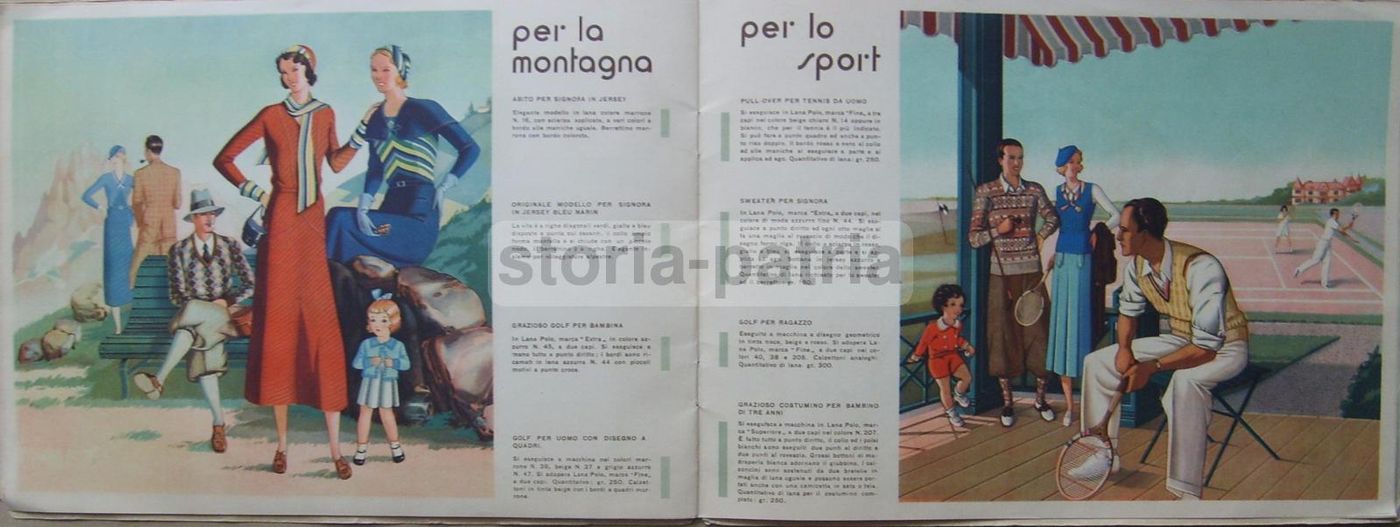 Catalogo Lanificio Marzotto Valdagno Estate 1932 Lana Polo