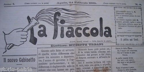 La Fiaccola (1901). Giornale Storico Di L'Aquila, Abruzzo
