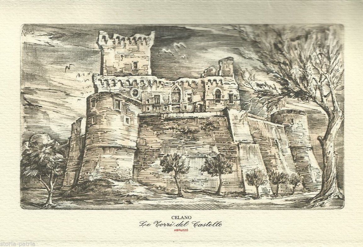Cartolina Del Castello Di Celano, L'Aquila, Abruzzo   Petrus, 1956