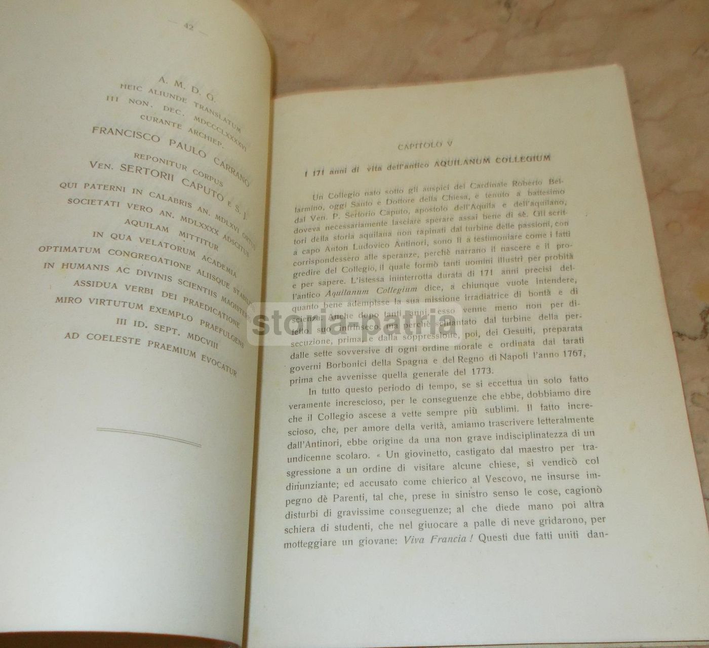 I Gesuiti All'Aquila Di Gennaro Gamboni 1941 Collegio Bellarmino
