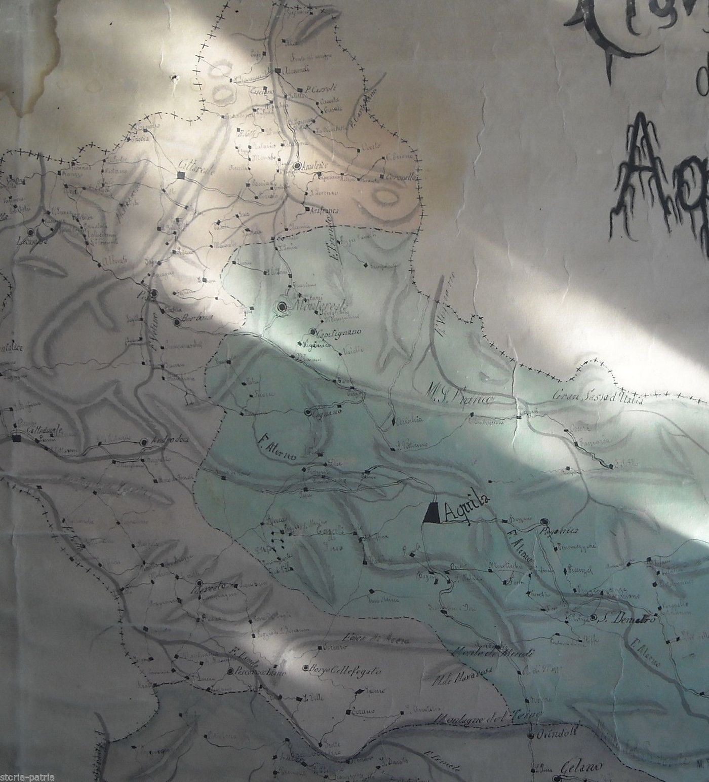 Mappa Antica Della Provincia Di Aquila, Rieti, Sulmona, Scanno E Pescocostanzo