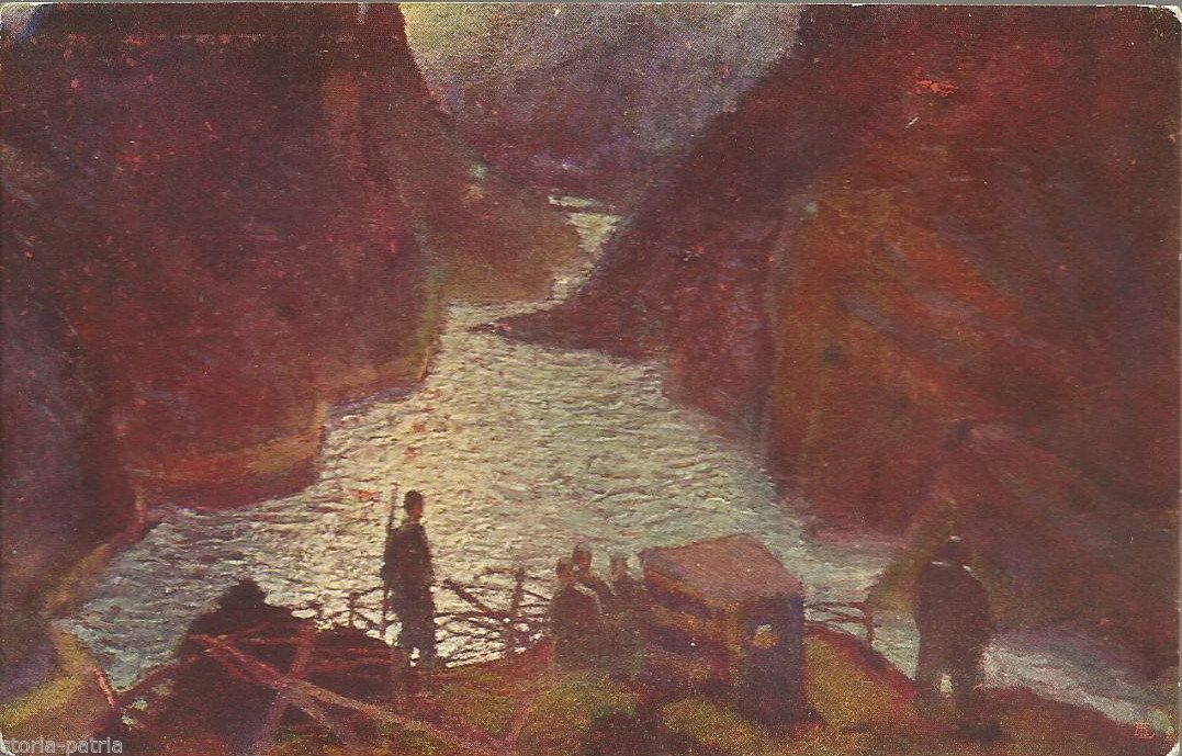 Cartolina Croce Rossa Italiana Tommaso Cascella, Posto Avanzato