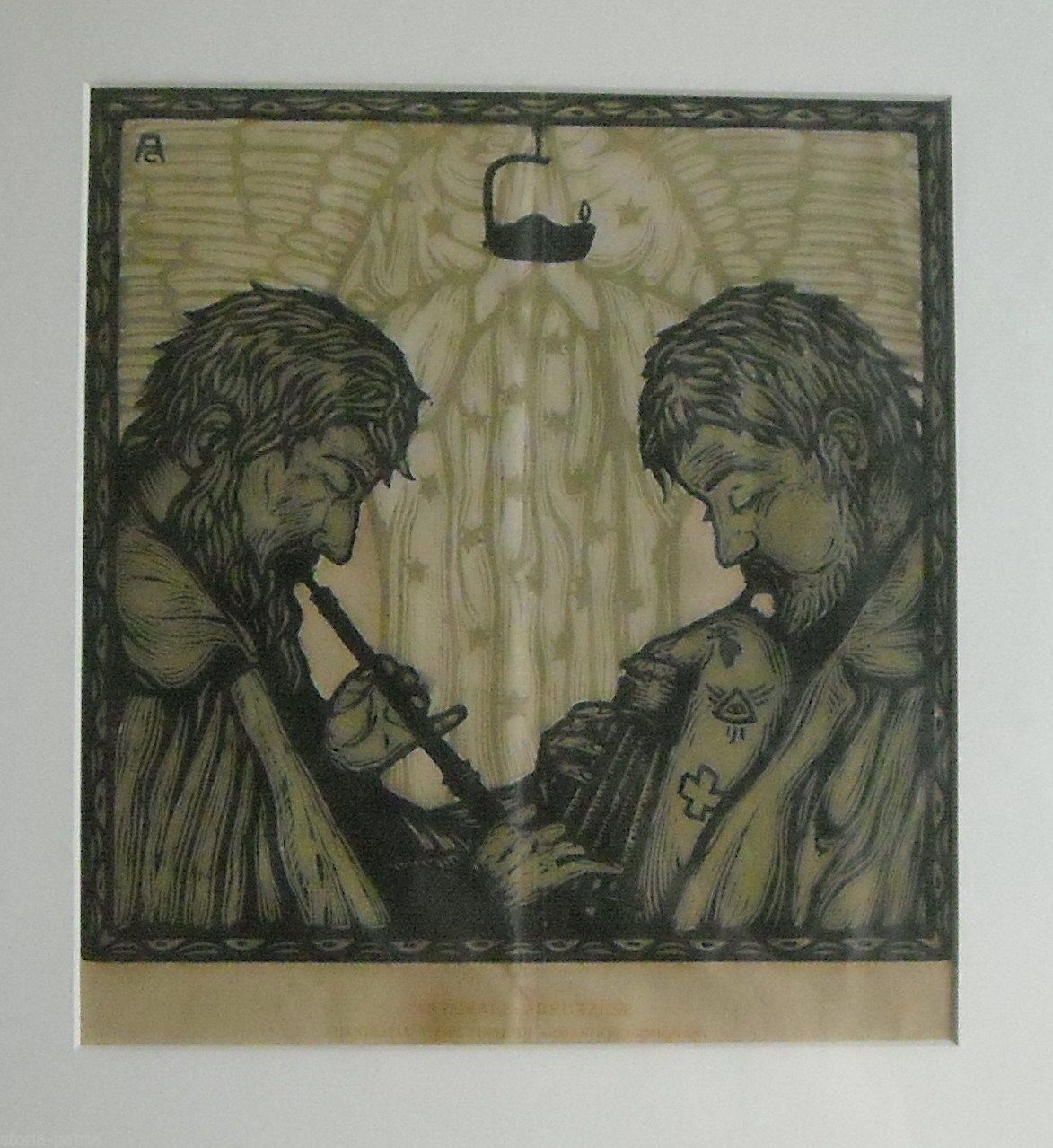Armando Cermignani, Pastorale Abruzzese, Incisione Xilografica A Colori, 1920 Circa