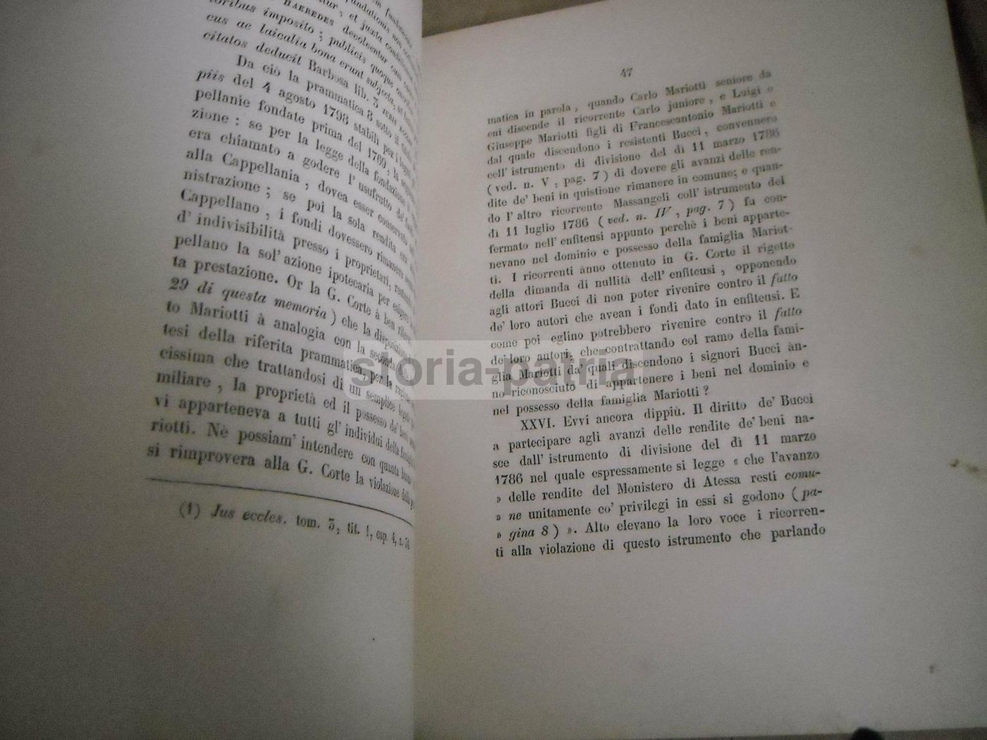 Causa Bucci Contro Massangeli E Mariotti, Napoli 1858, Abruzzo
