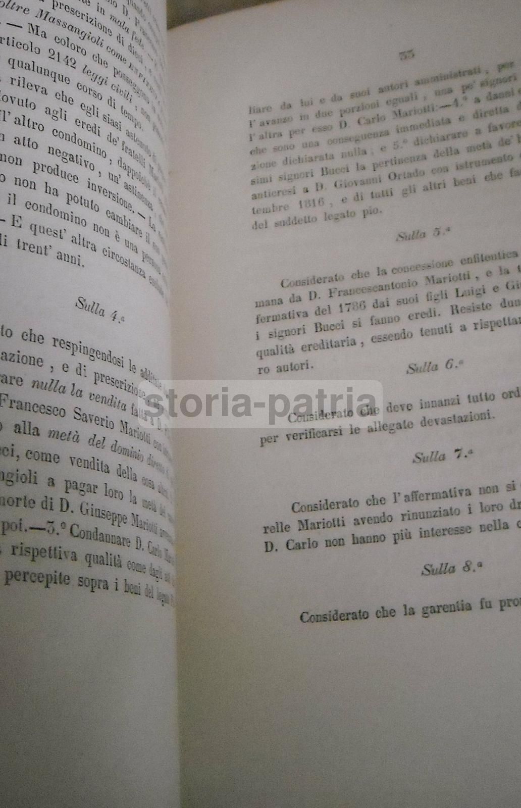 Causa Bucci Contro Massangeli E Mariotti, Napoli 1858, Abruzzo