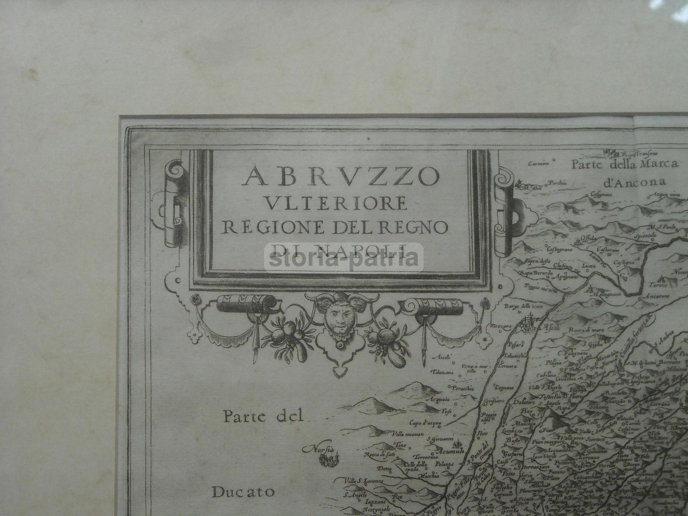 Mappa Antica Dell'Abruzzo Ulteriore Di Giovanni Antonio Magini (1620)