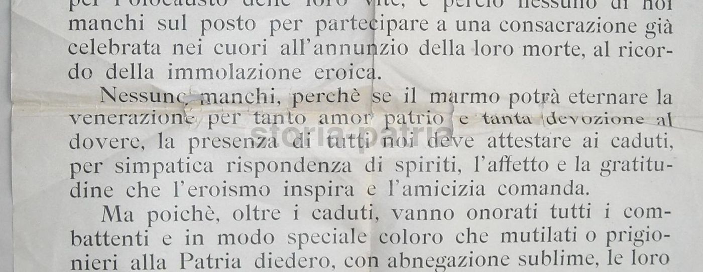 Manifesto Lapide Caduti Grande Guerra Torino Di Sangro 1919 Abruzzo